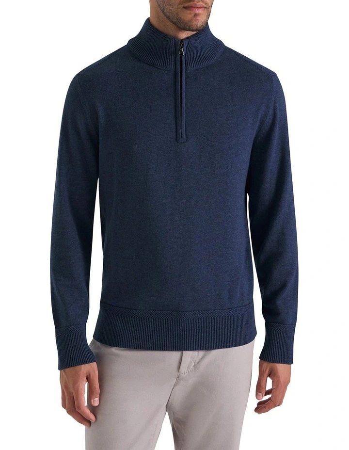 Perry Half-Zip in Indigo Blue image 1
