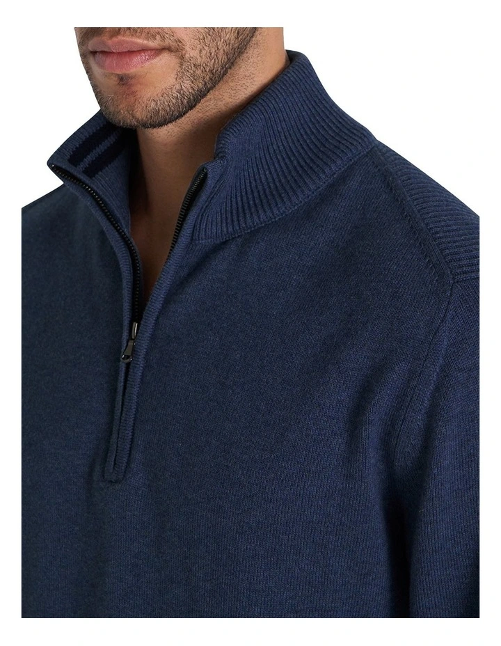 Perry Half-Zip in Indigo Blue image 4