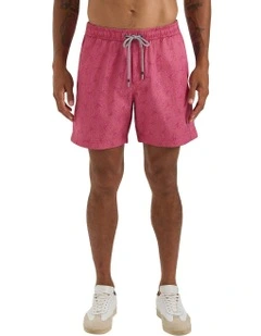 Saleccio Swim Shorts in Sunset Washed Red