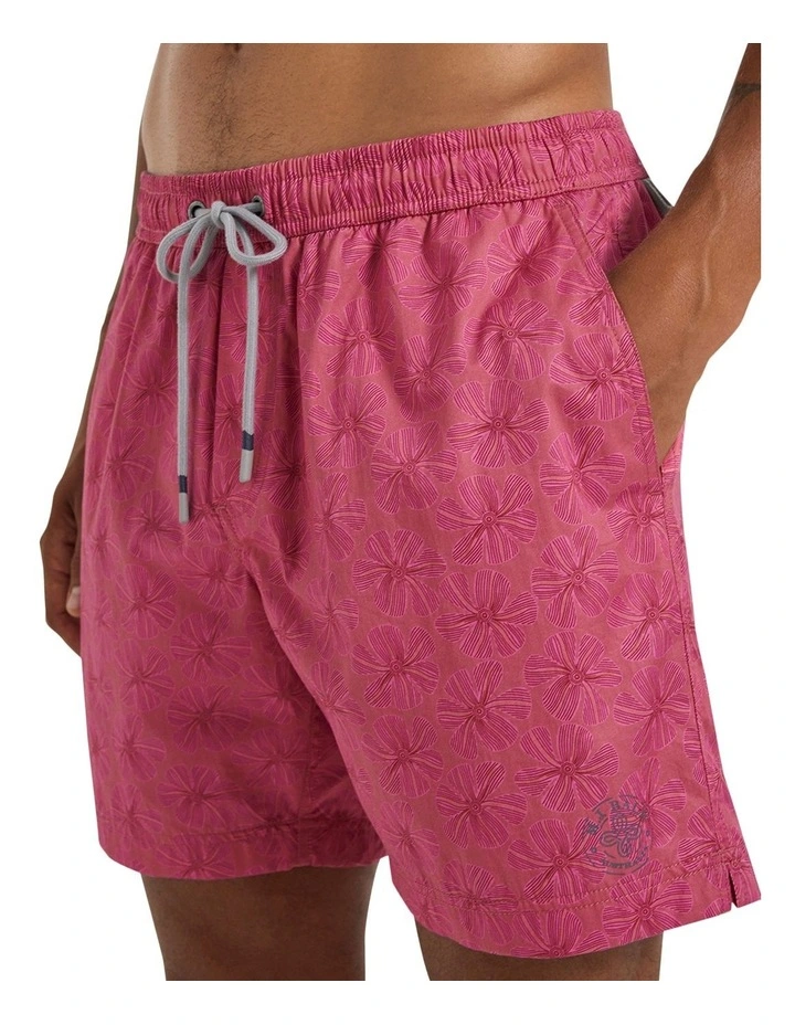 Saleccio Swim Shorts in Sunset Washed Red image 4