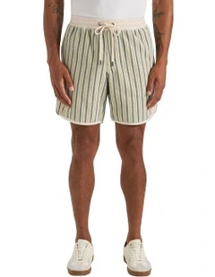 Sozzani Terry Short in Green Denim Ecru