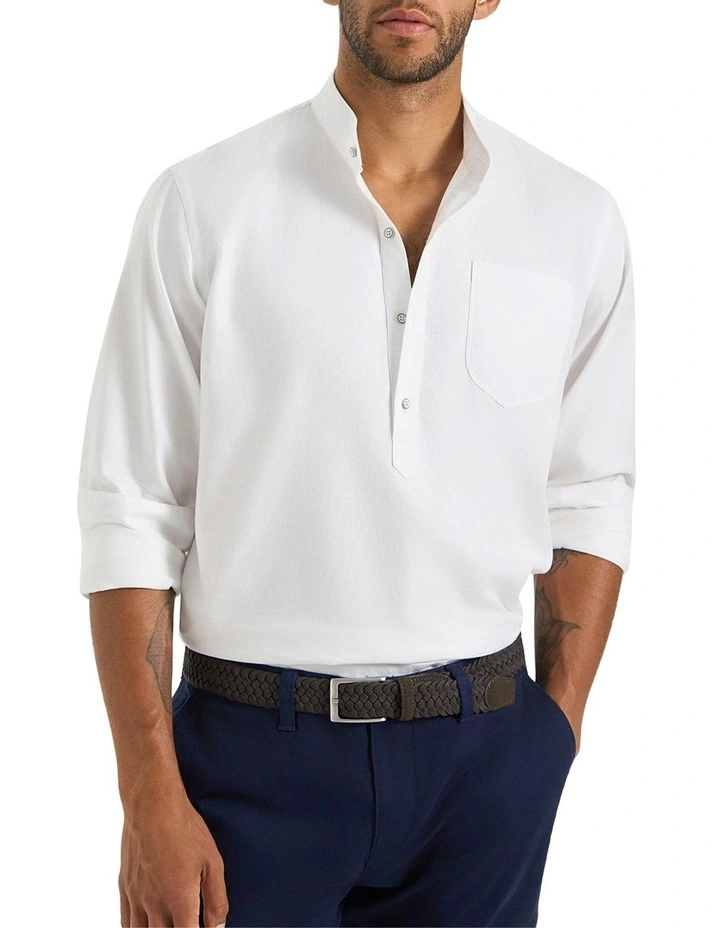 Valencia Textured Shirt in White image 3