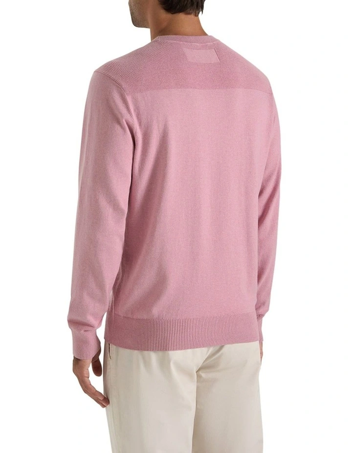 Wester Crew Knit in Indigo Melange image 4