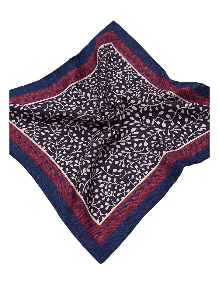 Baltimore Pocket Square in Navy Maroon image 2