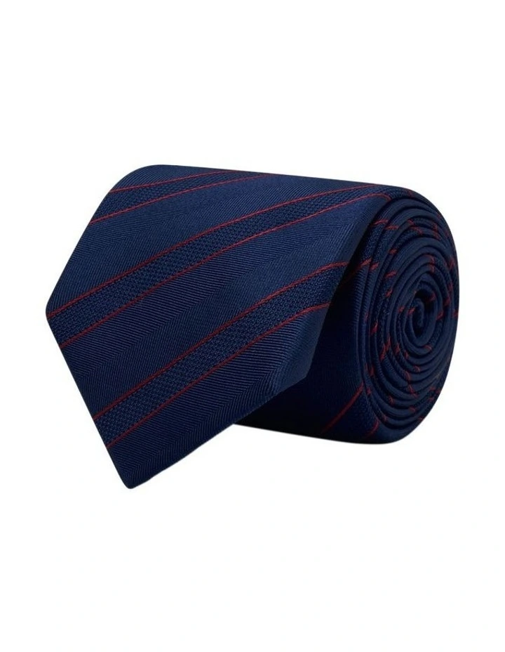 Blackmere Tie in Navy Red image 3