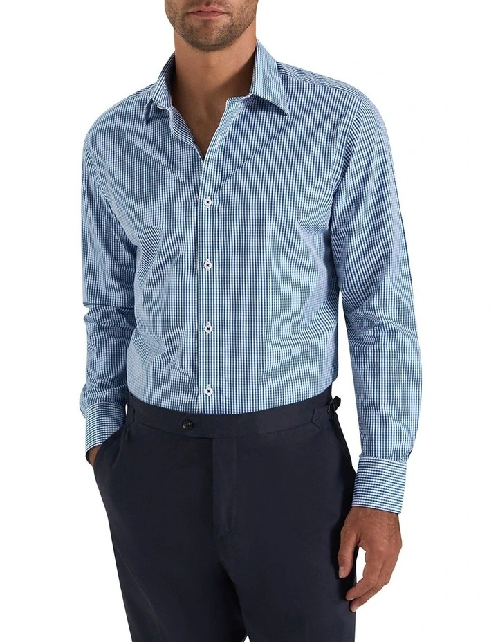 Broome Shirt in Sage /Navy image 1