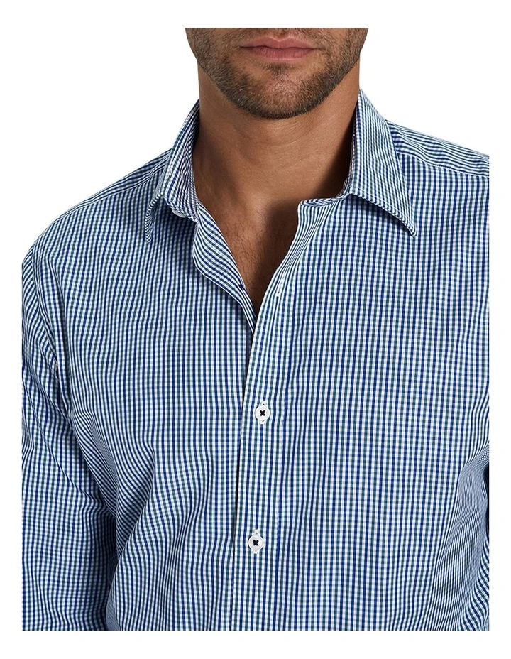 Broome Shirt in Sage /Navy image 4