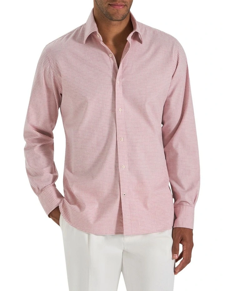 Brosnan Mini Check Shirt in Frosted Cherry image 1