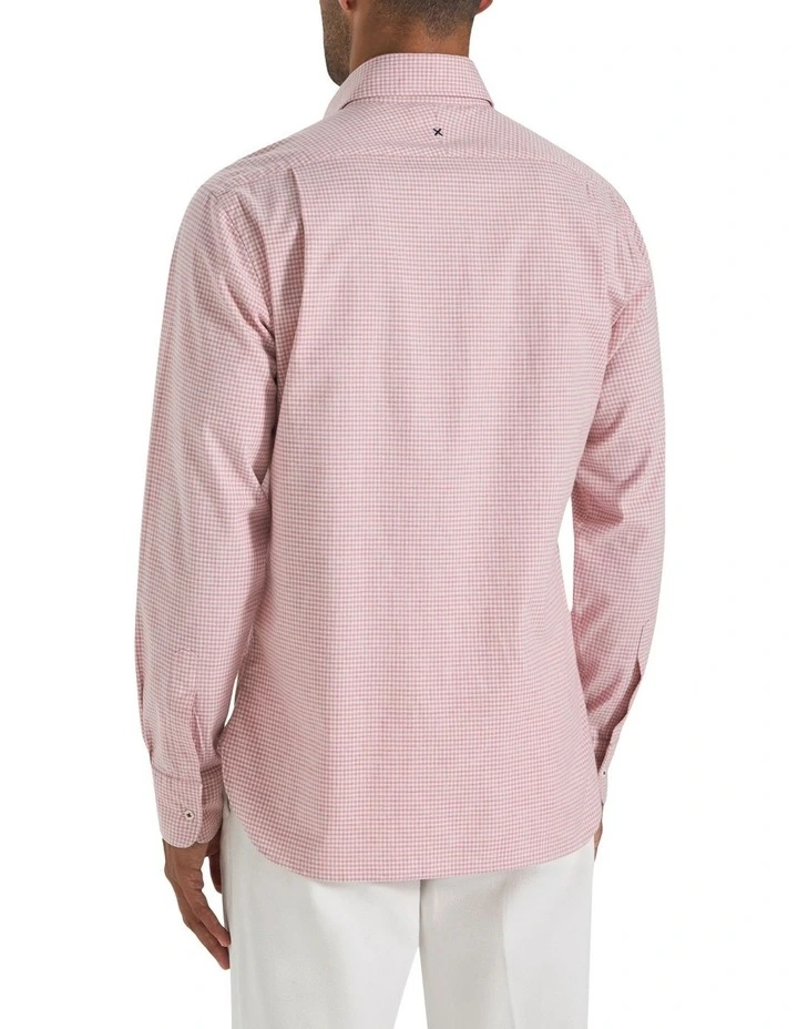 Brosnan Mini Check Shirt in Frosted Cherry image 2