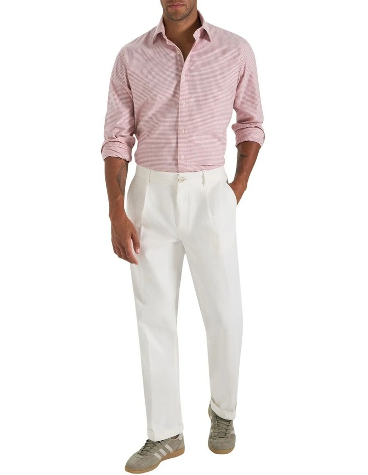 Brosnan Mini Check Shirt in Frosted Cherry image 5