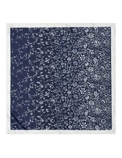 Caravelli Pocket Square in Navy White