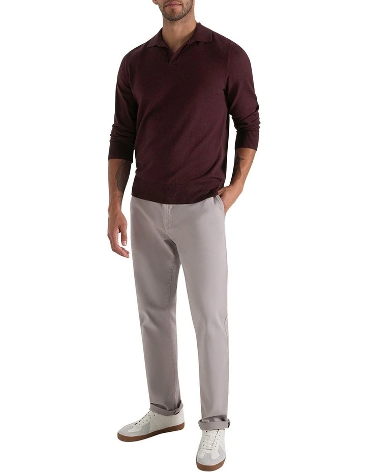 Carter LS Polo in Burgundy image 4