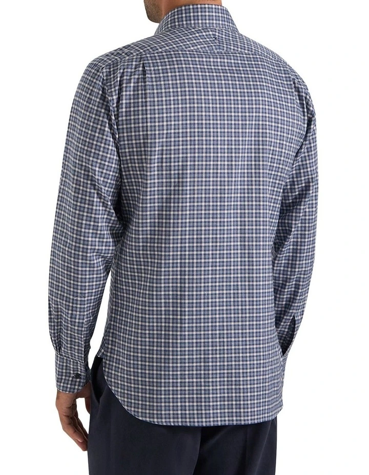 Connery Check shirt in Navy White image 2