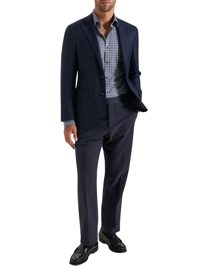 Connery Check shirt in Navy White image 5