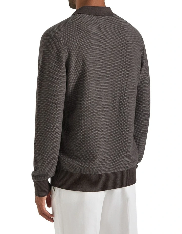 Cope Long Sleeve Polo in Hazelnut image 2