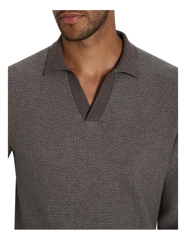 Cope Long Sleeve Polo in Hazelnut image 4