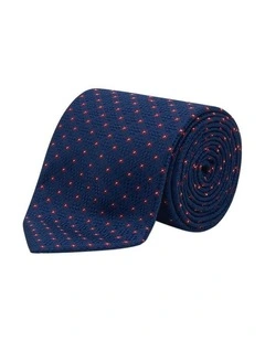 Ellerton Tie in Navy Red