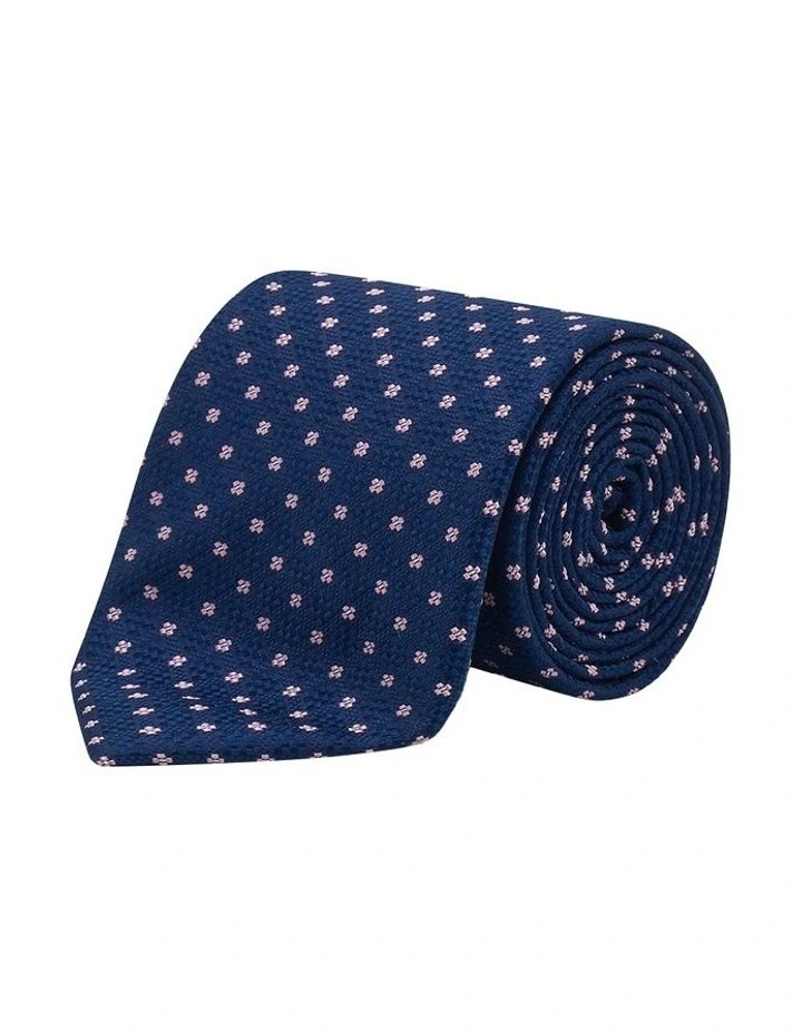 Ellerton Tie in Navy Pink image 1