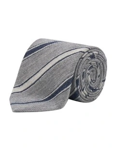 Fedele Tie in Grey Navy