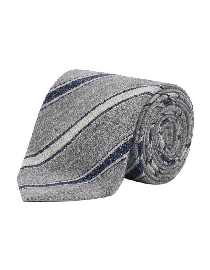 Fedele Tie in Grey Navy image 1