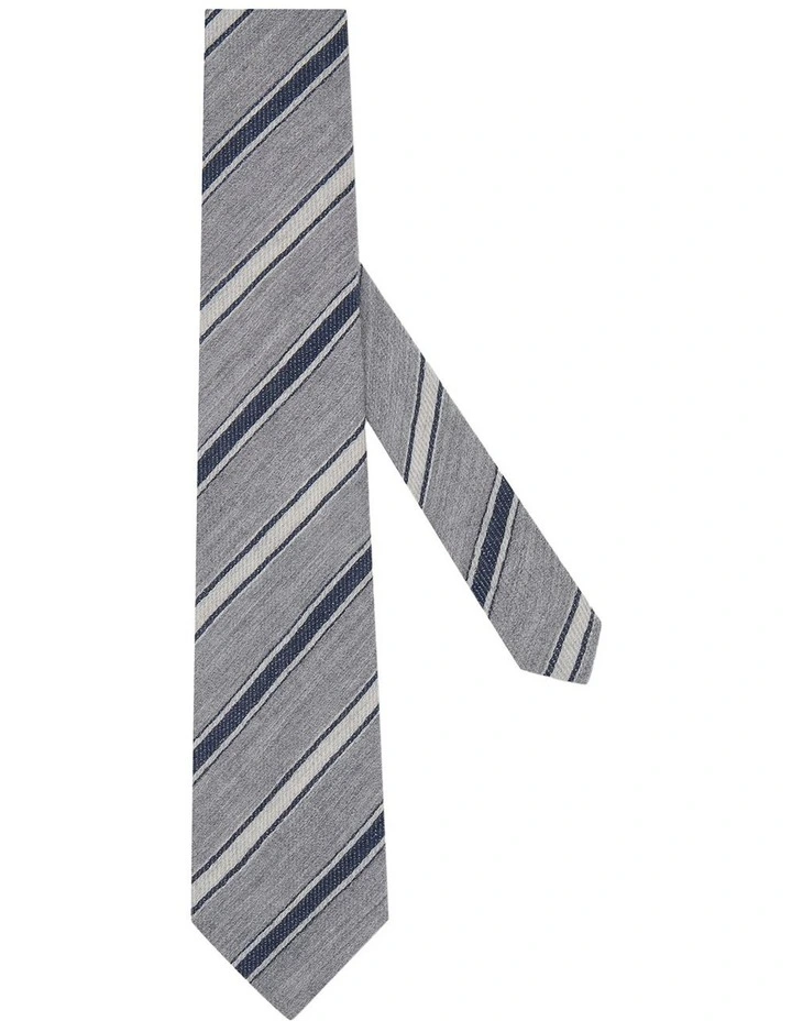 Fedele Tie in Grey Navy image 2
