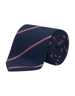 Fenshaw Tie in Navy Pink