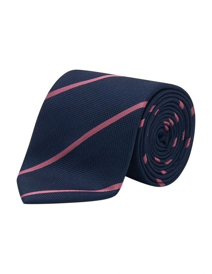 Fenshaw Tie in Navy Pink image 1