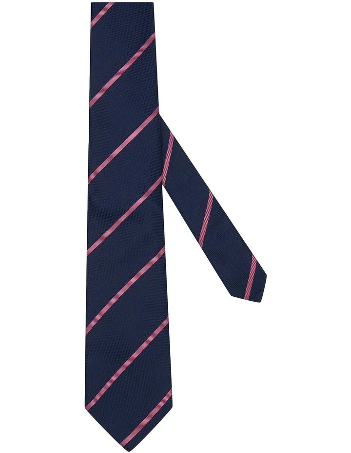 Fenshaw Tie in Navy Pink image 2