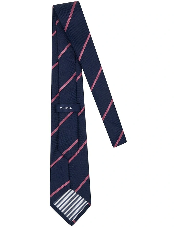 Fenshaw Tie in Navy Pink image 3