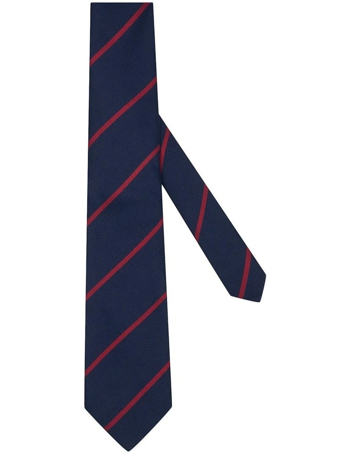 Fenshaw Tie in Navy Red image 2