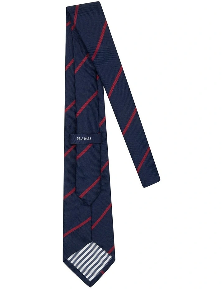 Fenshaw Tie in Navy Red image 3