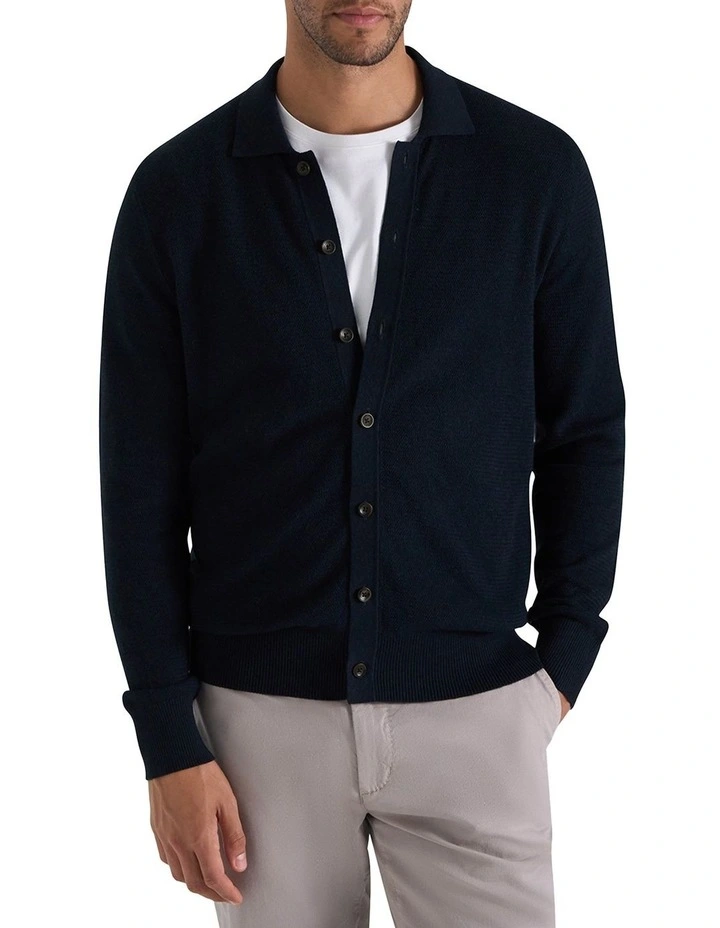 Jarvis Knit Shirt in Navy image 1