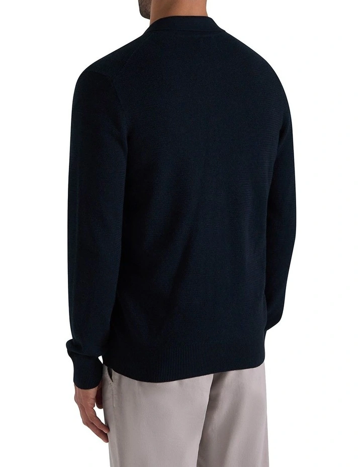 Jarvis Knit Shirt in Navy image 2