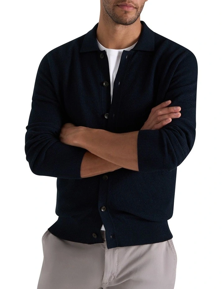 Jarvis Knit Shirt in Navy image 3