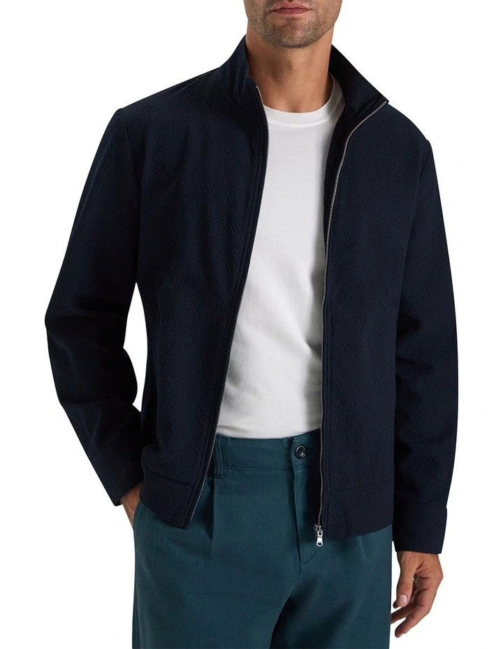 Langley Seersucker Jacket in Navy image 1