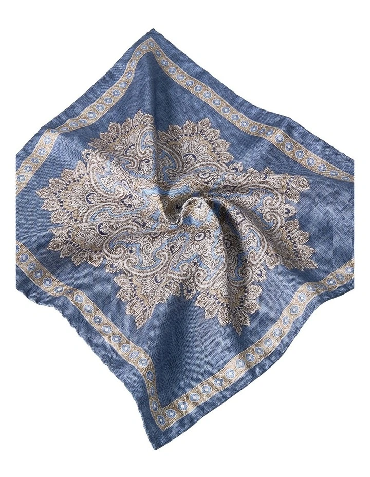 Lunardo Pocket Square in Denim image 3