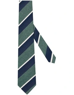 Mantica Tie in Navy Green