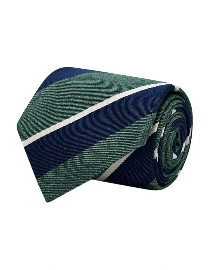 Mantica Tie in Navy Green image 3