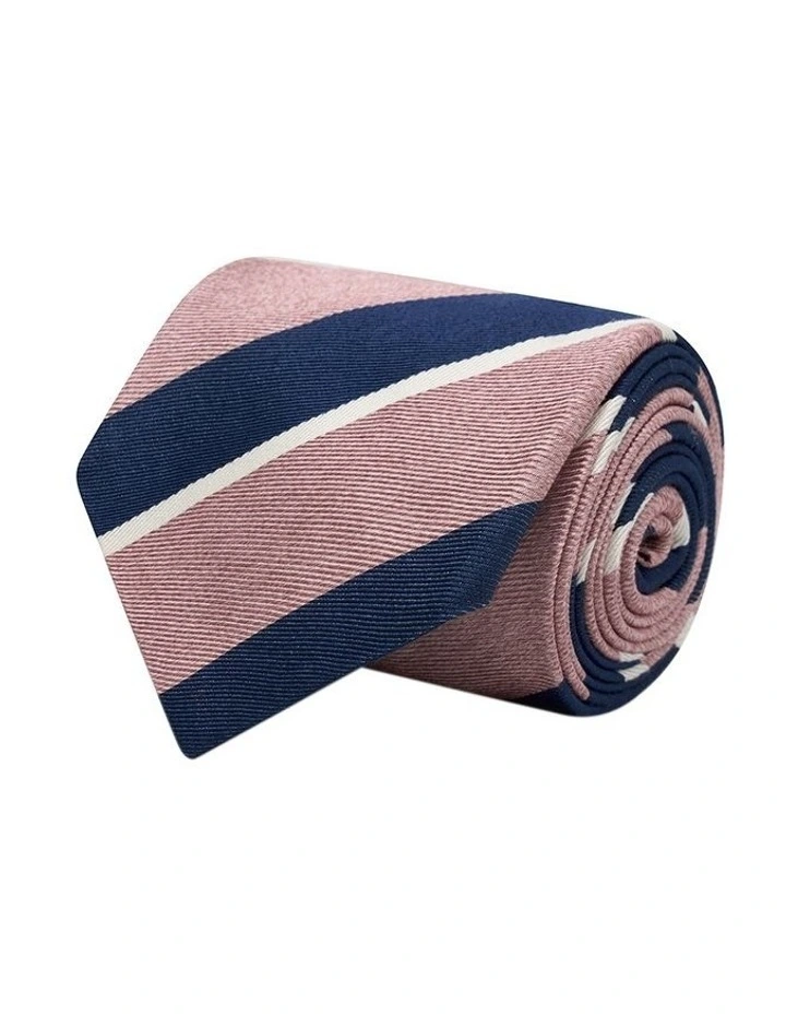Mantica Tie in Navy Pink image 3