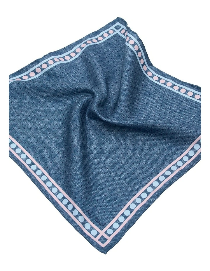 Marcombe Pocket Square in Denim image 2