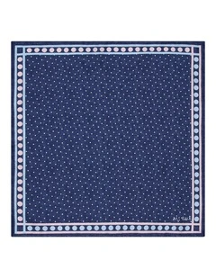 Marcombe Pocket Square in Navy