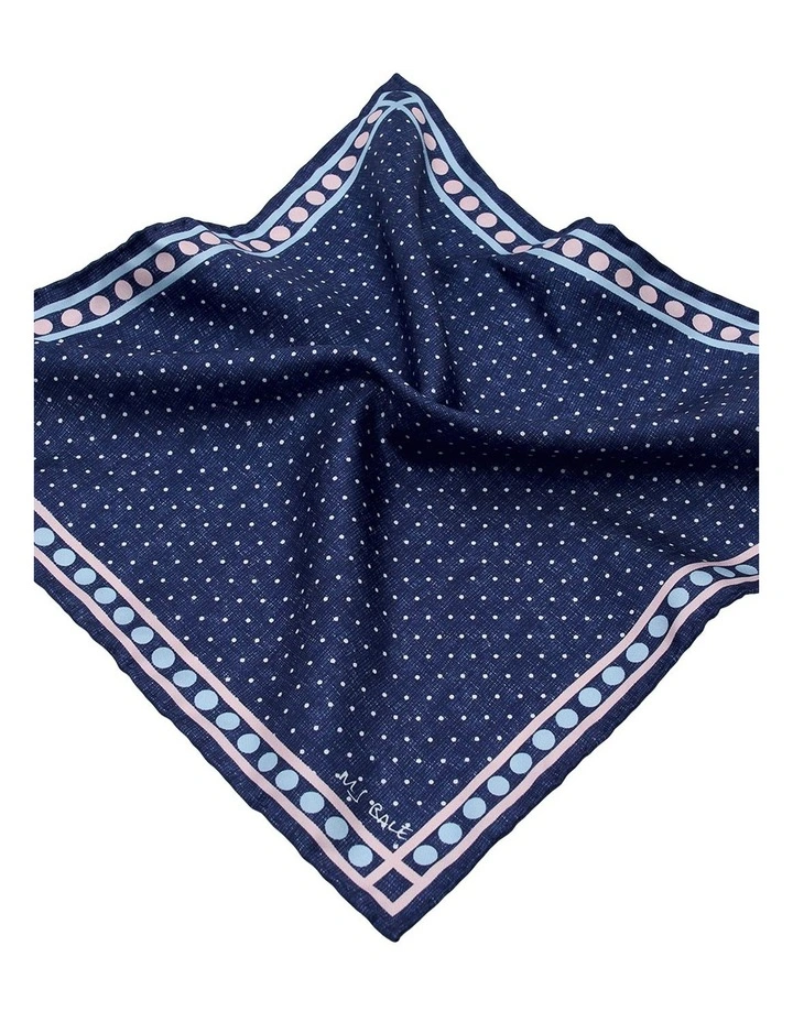 Marcombe Pocket Square in Navy image 2