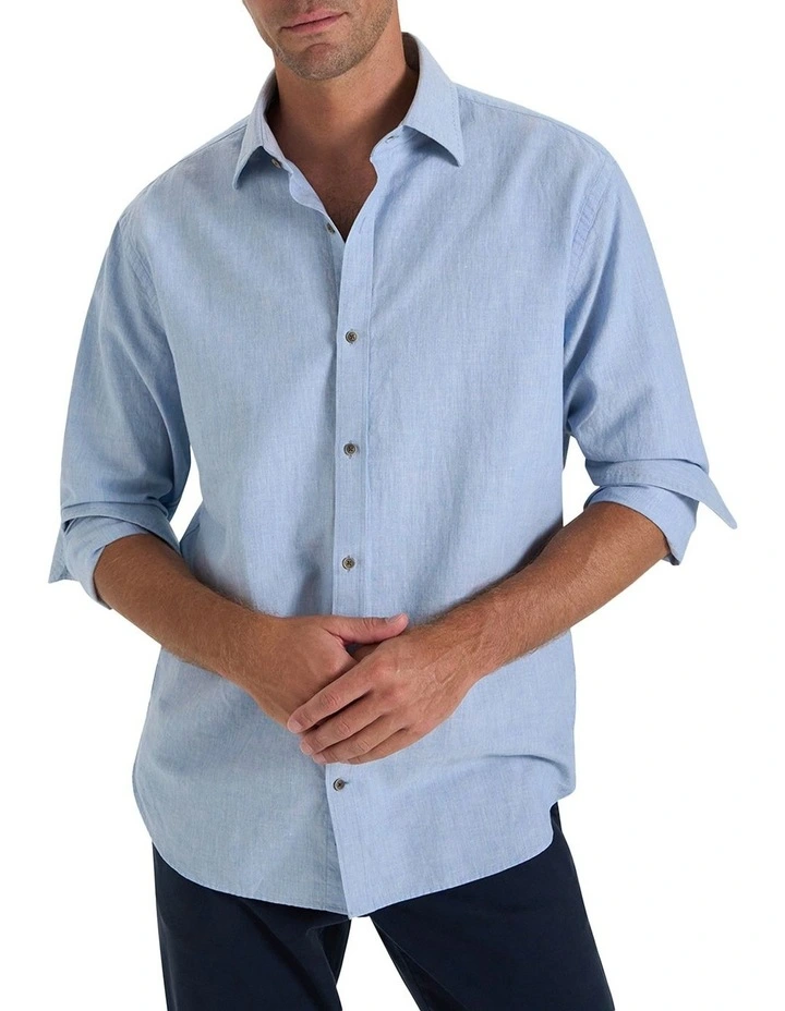 Martelly Shirt in Frozen Denim image 2