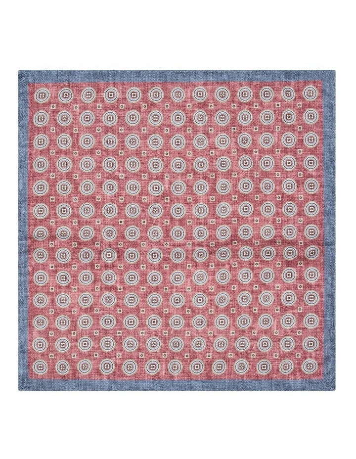 Masserini Pocket Square in Blue Red image 1