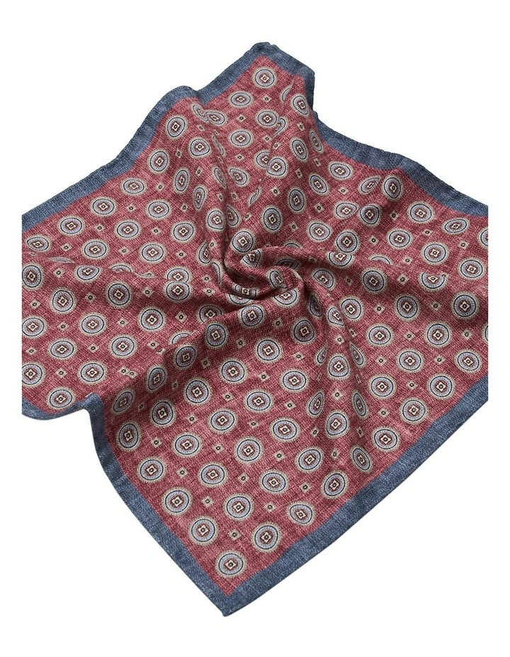 Masserini Pocket Square in Blue Red image 2