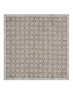 Masserini Pocket Square in Brown White
