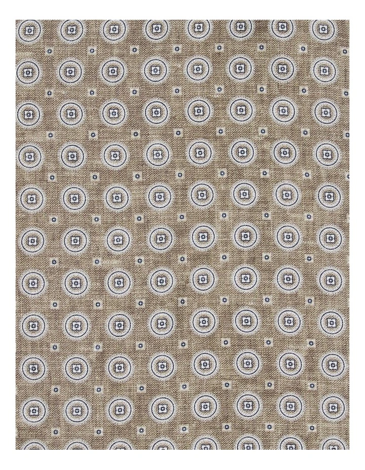 Masserini Pocket Square in Brown White image 3