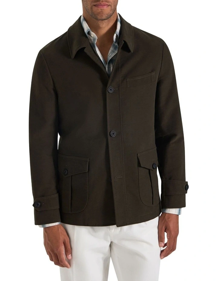 Mawson Moleskin Jacket in Khaki image 1