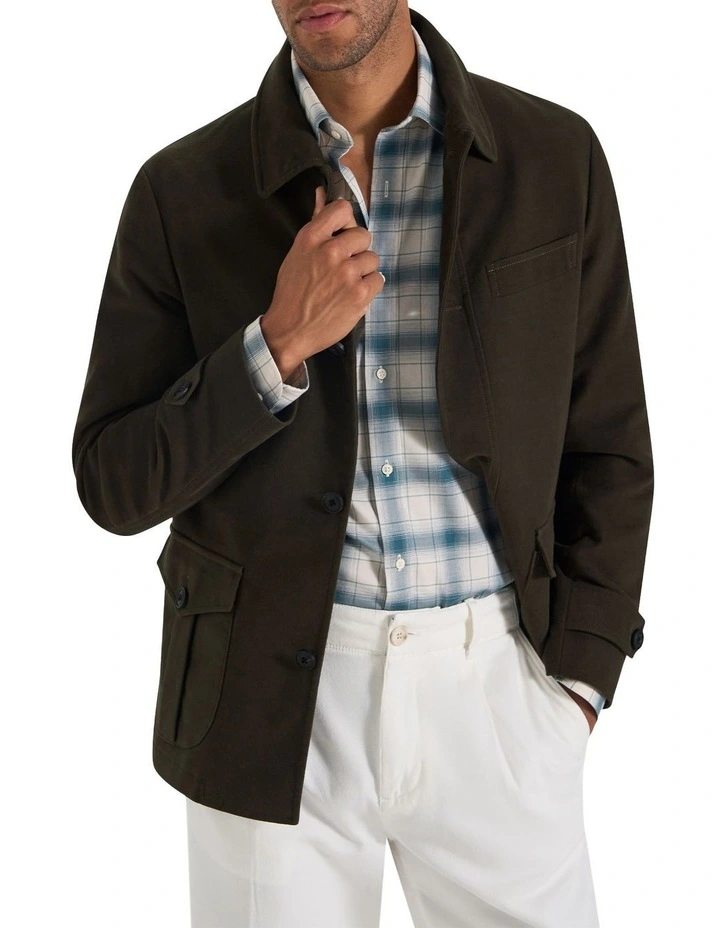 Mawson Moleskin Jacket in Khaki image 2