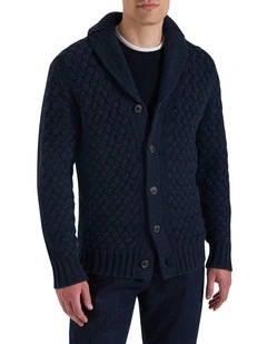 Munro Shawl Cardigan in Indigo